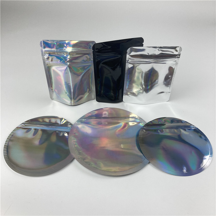 O suporte plástico do círculo acima do malote Runtz Edibles do zíper cortou o saco dado forma 3.5g de Mylar