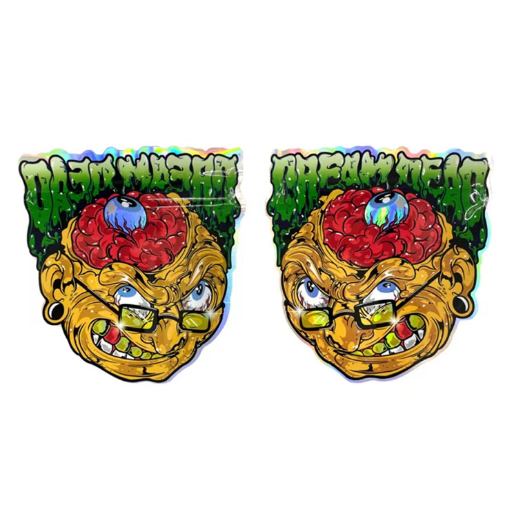 O fechamento Resealable irregular Mylar do fecho de correr ensaca o malote de plástico dos doces