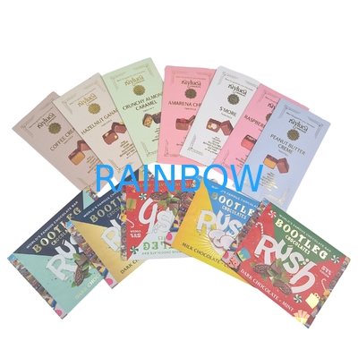 Saquete comestível de papel alumínio sello traseiro pequeno plástico mylar aveia chocolate barra energética biscoito lanche saco de embalagem doces