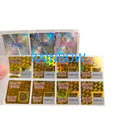 Adesivo Vinyl PVC Papel Adesivo UV Holograma Impresso Logotipo Personalizado Embalagem Etiquetas para Papel Scrapbook