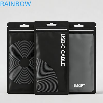 Impressão sob medida Saco de embalagem reutilizavel de PVC plástico mate reabrevel com vedação de três lados