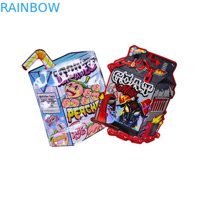 Sacos Mylar Personalizados Impressos de Forma Especial para Venda por Atacado, Bolsa à Prova de Crianças com Fundo para Embalagem de Lanches de 3,5g e 7g