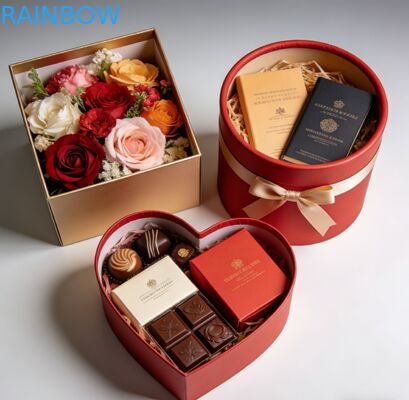 Caixa-presente de papelão de espessura 350g plegavel e ecológica personalizada para jóias, roupas, sapatos, relógios